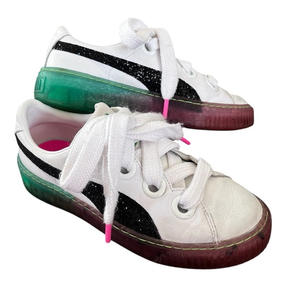 Puma Shoes - Puma x Sophia Webster Womens Platform Candy Princess White Leather Sneakers 7.5